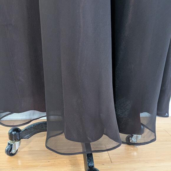 Vintage Betsy Adam Prom Dress Maxi Gown M Brown Y2K 90S Fairy Grunge Empire - Picture 6 of 14